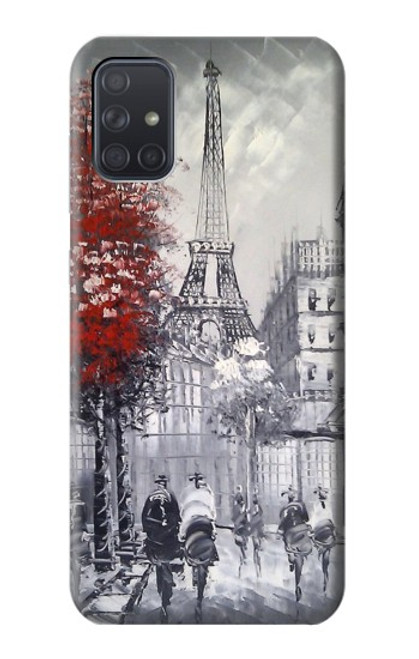 S1295 Eiffel Painting of Paris Case For Samsung Galaxy A71 5G