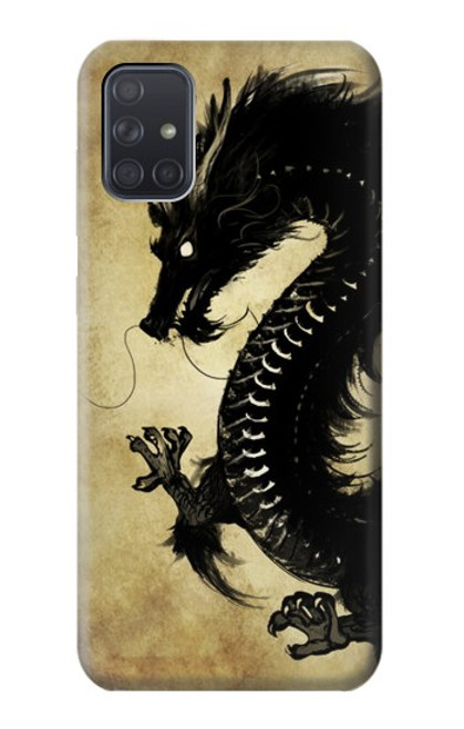 S1482 Black Dragon Painting Case For Samsung Galaxy A71 5G