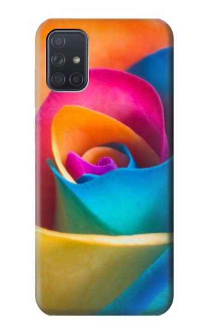 S1671 Rainbow Colorful Rose Case For Samsung Galaxy A71 5G