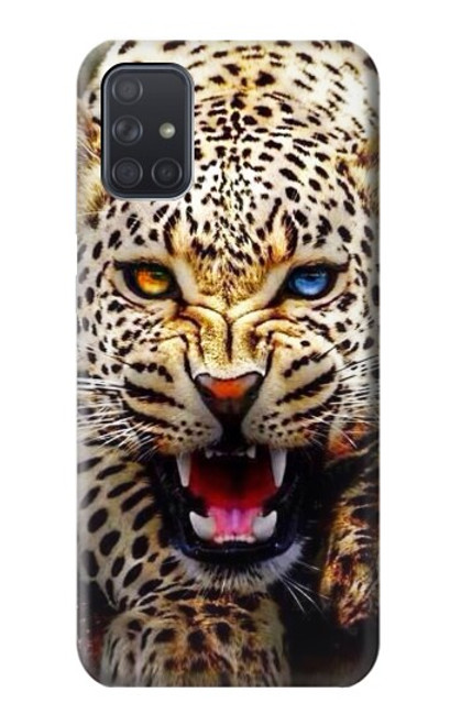 S1932 Blue Eyed Leopard Case For Samsung Galaxy A71 5G