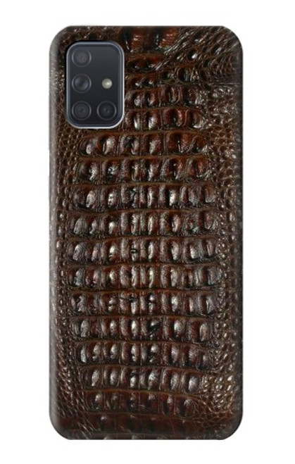S2850 Brown Skin Alligator Graphic Printed Case For Samsung Galaxy A71 5G