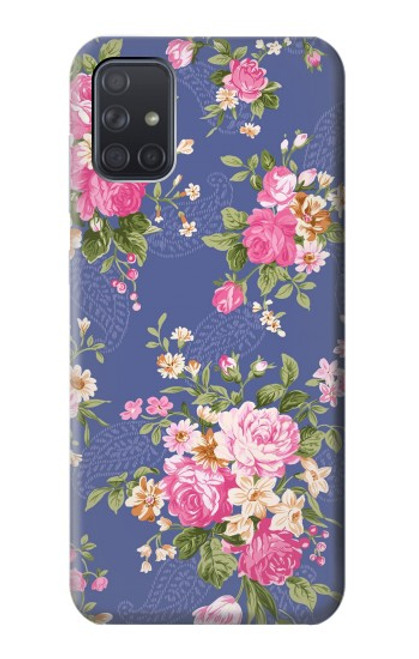 S3265 Vintage Flower Pattern Case For Samsung Galaxy A71 5G