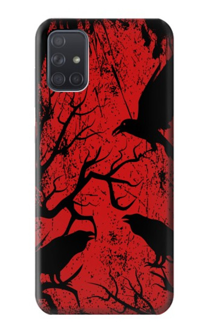 S3325 Crow Black Blood Tree Case For Samsung Galaxy A71 5G