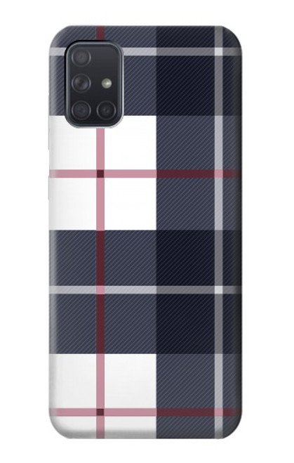 S3452 Plaid Fabric Pattern Case For Samsung Galaxy A71 5G