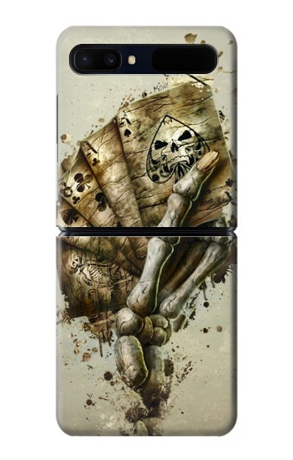 S0550 Skull Card Poker Case For Samsung Galaxy Z Flip 5G