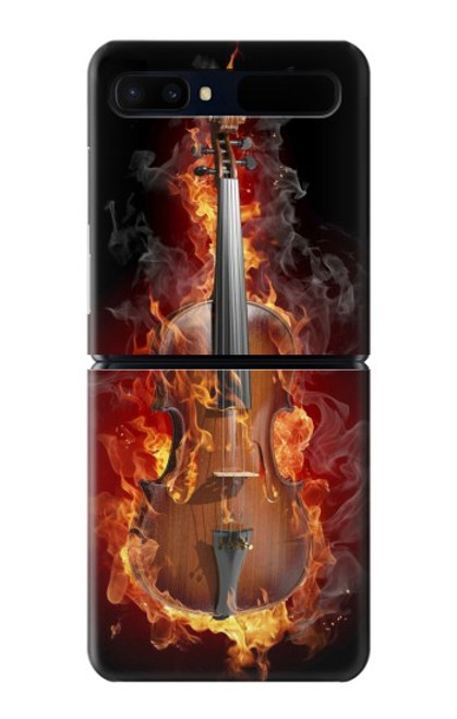 S0864 Fire Violin Case For Samsung Galaxy Z Flip 5G