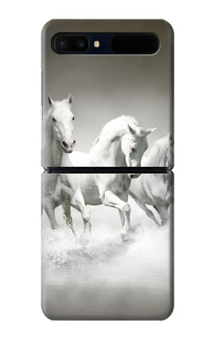 S0933 White Horses Case For Samsung Galaxy Z Flip 5G
