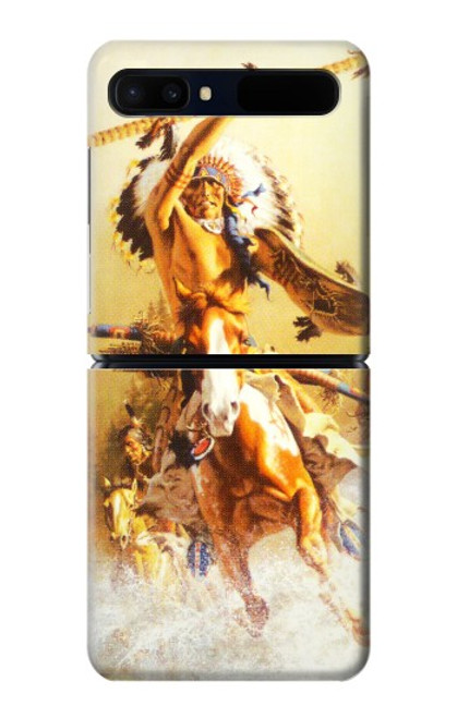 S1087 Red Indian Warrior Case For Samsung Galaxy Z Flip 5G