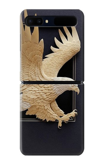 S1383 Paper Sculpture Eagle Case For Samsung Galaxy Z Flip 5G