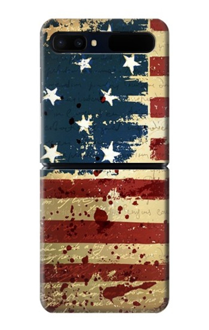 S2349 Old American Flag Case For Samsung Galaxy Z Flip 5G