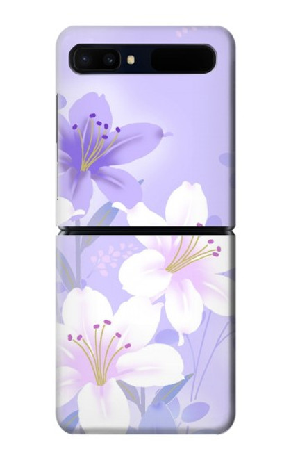 S2361 Purple White Flowers Case For Samsung Galaxy Z Flip 5G