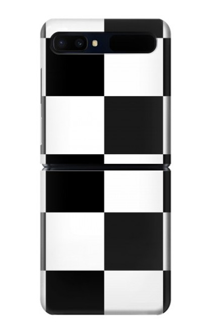 S2492 Black and White Check Case For Samsung Galaxy Z Flip 5G