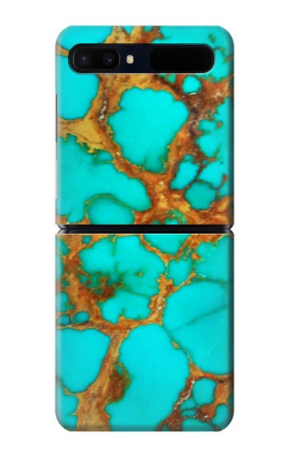 S2688 Aqua Copper Turquoise Gemstone Graphic Case For Samsung Galaxy Z Flip 5G