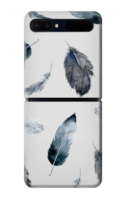S3085 Feather Paint Pattern Case For Samsung Galaxy Z Flip 5G