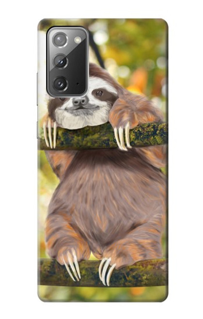 S3138 Cute Baby Sloth Paint Case For Samsung Galaxy Note 20
