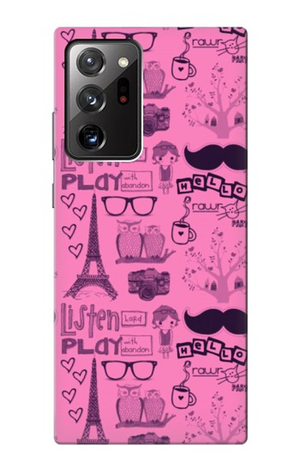 S2885 Paris Pink Case For Samsung Galaxy Note 20 Ultra, Ultra 5G