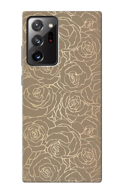 S3466 Gold Rose Pattern Case For Samsung Galaxy Note 20 Ultra, Ultra 5G