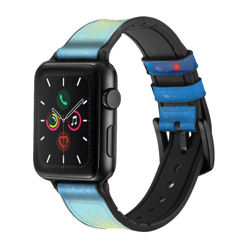 CA0260 Bhuddha Aura Chakra Balancing Healing Leather & Silicone Smart Watch Band Strap For Apple Watch iWatch