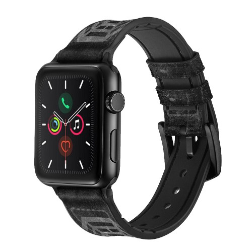 CA0350 Tao Dharma Yin Yang Leather & Silicone Smart Watch Band Strap For Apple Watch iWatch