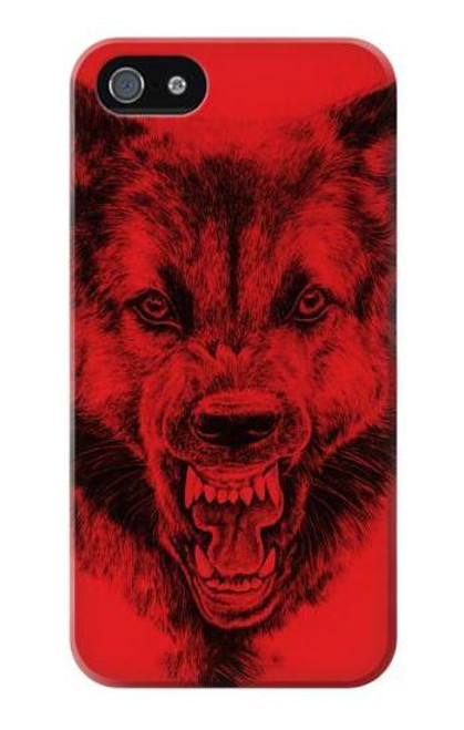 S1090 Red Wolf Case Cover For IPHONE 5 5s SE