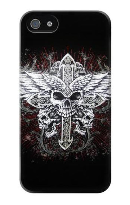 S1434 Skull Wing Tattoo Biker Case Cover For IPHONE 5 5s SE