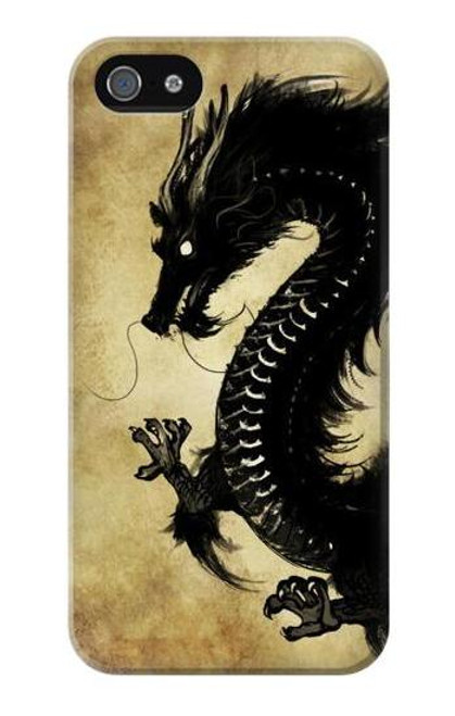 S1482 Black Dragon Painting Case Cover For IPHONE 5 5s SE