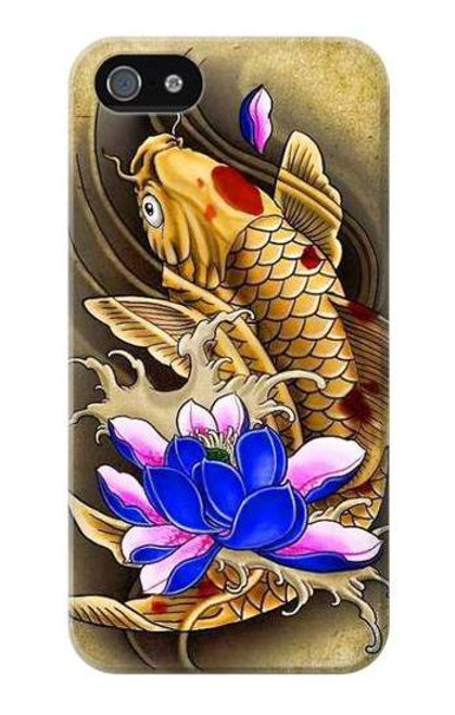 S1604 Carp Koi Fish Japanese Tattoo Case Cover For IPHONE 5 5s SE