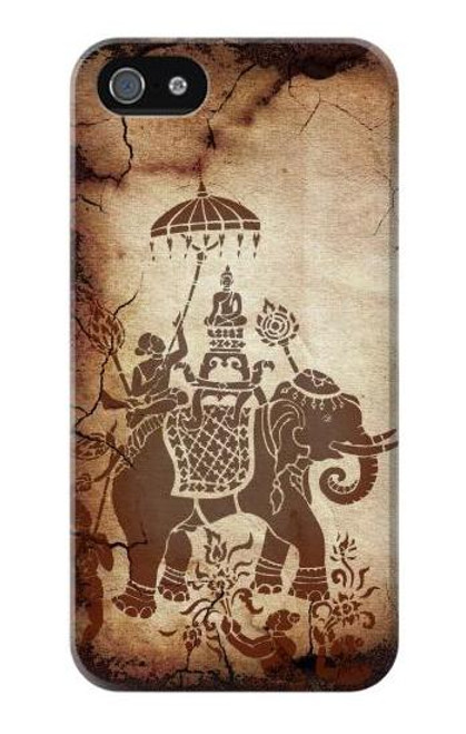 S2102 Thai Art Buddha on Elephant Case For IPHONE 5 5s SE