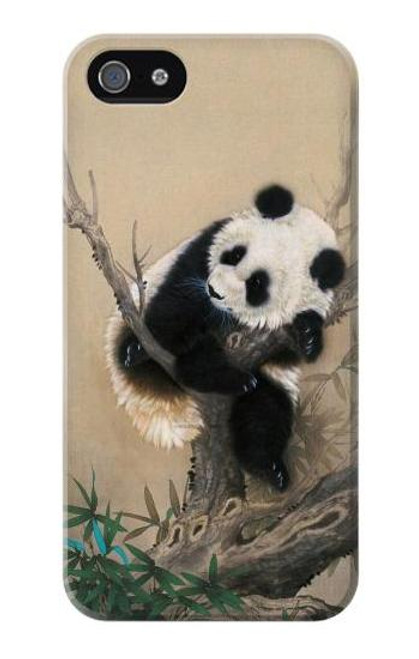 S2210 Panda Fluffy Art Painting Case For IPHONE 5 5s SE