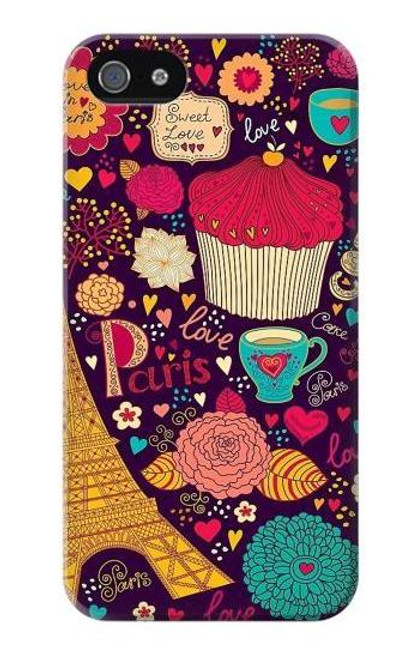 S2353 Paris Cartoon Vintage Pattern Case For IPHONE 5 5s SE