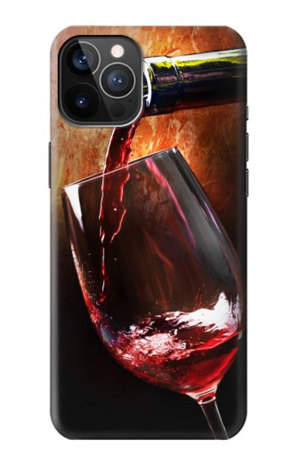 S2396 Red Wine Bottle And Glass Case For iPhone 12, iPhone 12 Pro