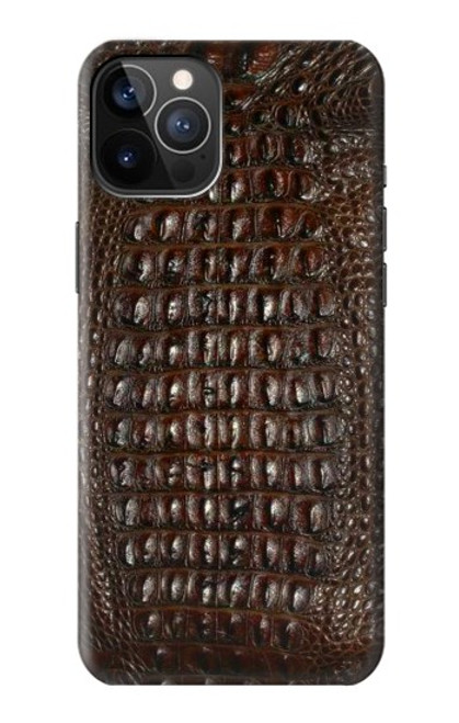 S2850 Brown Skin Alligator Graphic Printed Case For iPhone 12, iPhone 12 Pro