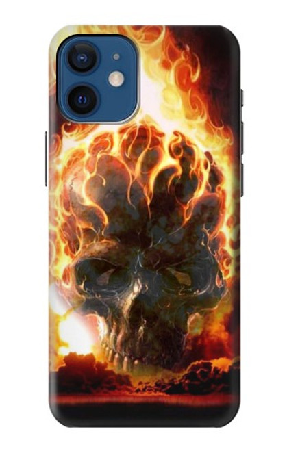 S0863 Hell Fire Skull Case For iPhone 12 mini