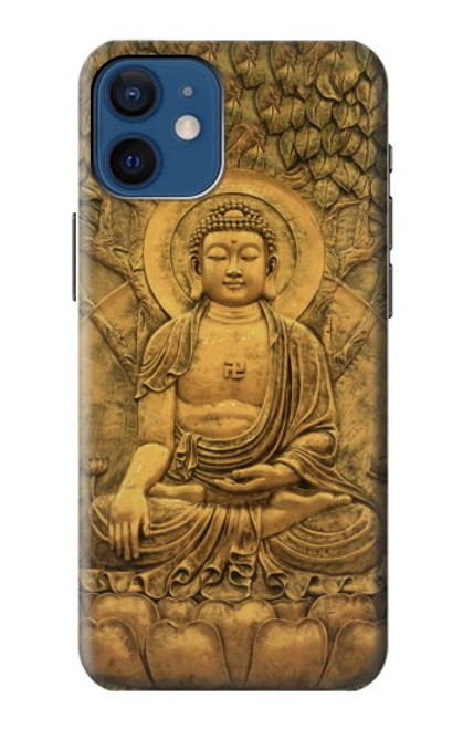 S2452 Buddha Bas Relief Art Graphic Printed Case For iPhone 12 mini