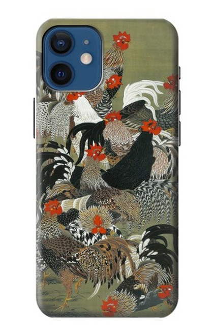 S2699 Ito Jakuchu Rooster Case For iPhone 12 mini