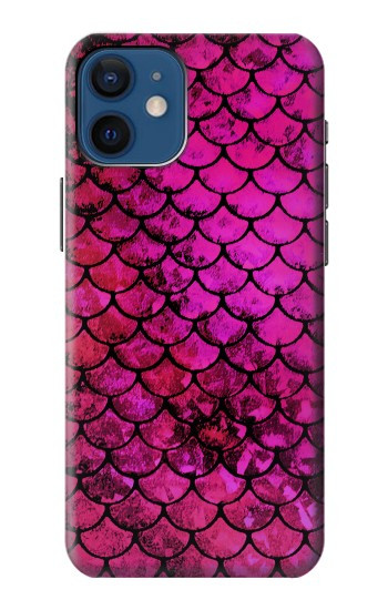 S3051 Pink Mermaid Fish Scale Case For iPhone 12 mini