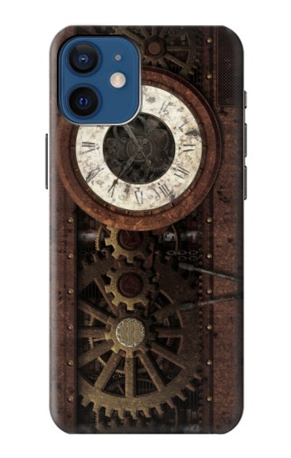 S3221 Steampunk Clock Gears Case For iPhone 12 mini