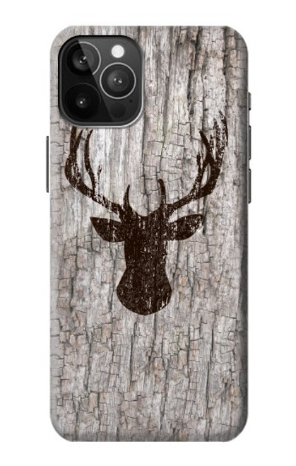 S2505 Reindeer Head Old Wood Texture Graphic Case For iPhone 12 Pro Max