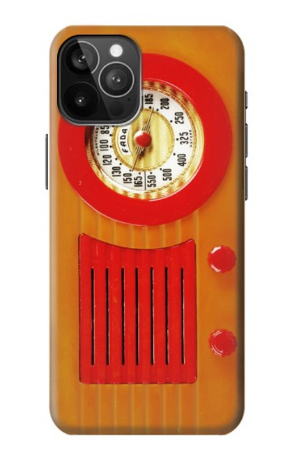 S2780 Vintage Orange Bakelite Radio Case For iPhone 12 Pro Max