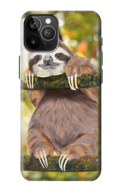 S3138 Cute Baby Sloth Paint Case For iPhone 12 Pro Max