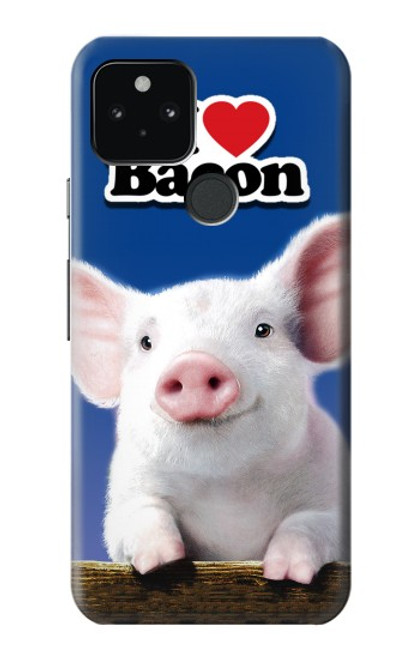 S0608 I Love Bacon Cute Baby Pig Case For Google Pixel 5