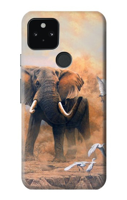 S1292 Dusty Elephant Egrets Case For Google Pixel 5