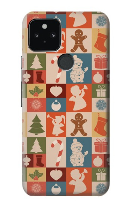 S2854 Cute Xmas Pattern Case For Google Pixel 5