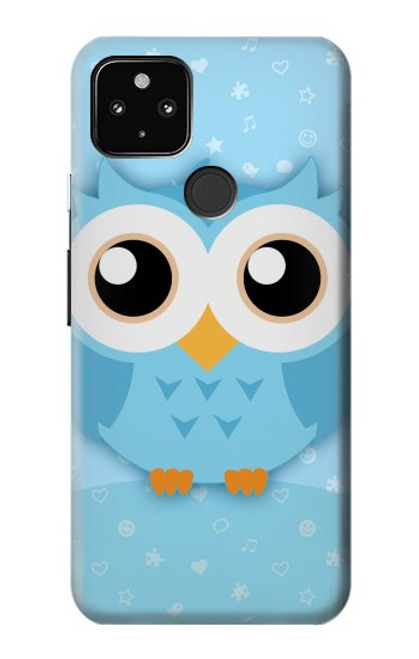 S3029 Cute Blue Owl Case For Google Pixel 4a 5G