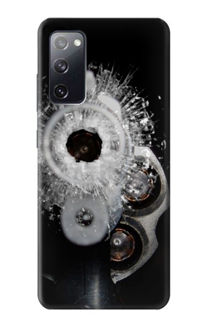 S2387 Gun Bullet Hole Glass Case For Samsung Galaxy S20 FE