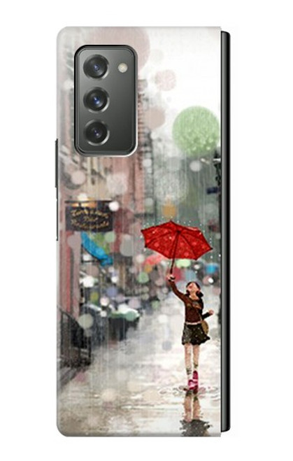 S0108 Girl in The Rain Case For Samsung Galaxy Z Fold2 5G