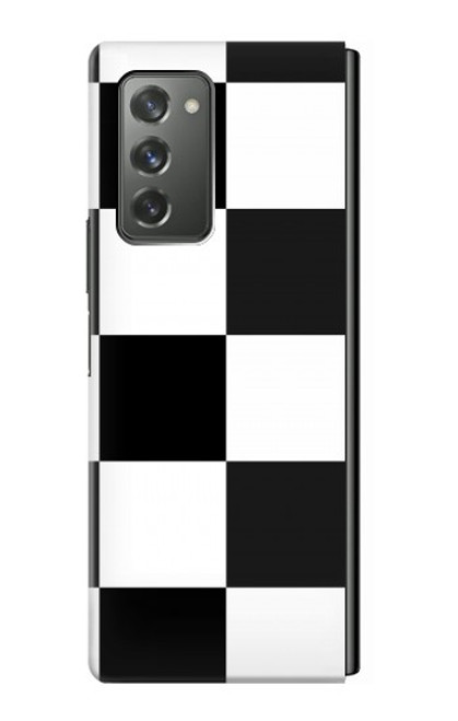 S2492 Black and White Check Case For Samsung Galaxy Z Fold2 5G