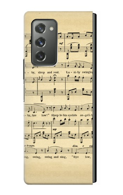 S2504 Vintage Music Sheet Case For Samsung Galaxy Z Fold2 5G