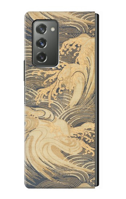 S2680 Japan Art Obi With Stylized Waves Case For Samsung Galaxy Z Fold2 5G