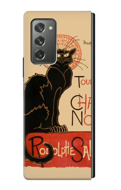 S2739 Chat Noir Black Cat Vintage Case For Samsung Galaxy Z Fold2 5G